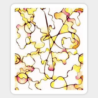 Beautiful Yellow Ornate design Sticker